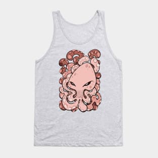 Octopus Squid Kraken Cthulhu Sea Creature - Blooming Dahlia Pink Tank Top